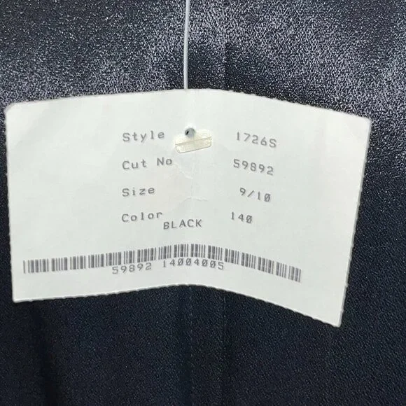 VINTAGE NADINE BLACK SATIN BACKLESS HALTER MAXI GOWN POCKETS Made in USA NWT - 9 - Picture 9 of 14